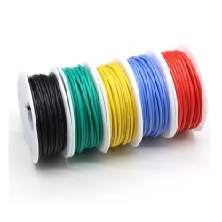 Coffret câble silicone AWG18 5 couleurs 5 mètres