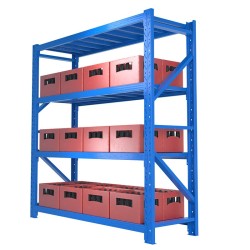 ÉTAGÈRE MÉTALLIQUE INDUSTRIELLE NEUVE – 200 KG PAR NIVEAU