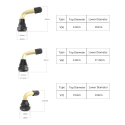 Valve coudée 90° pour pneu tubeless trottinette