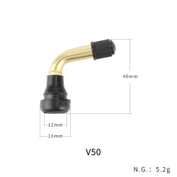 Valve coudée 90° pour pneu tubeless trottinette